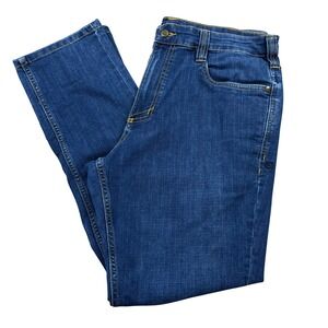 5.11 Tactical Defender-Flex Straight Leg Jeans Blue Stretch Denim Mens 36x32